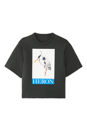Heron Bird Painted Padded T-Shirt